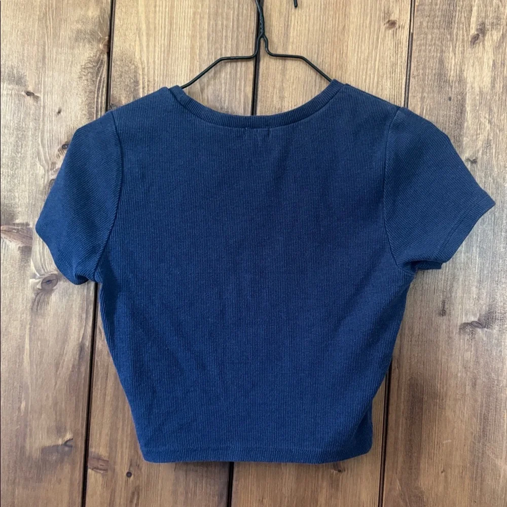 Garage Deep Blue Ribbed Top - Picture 3 of 3